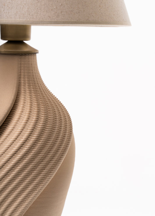 Pebbles Bej Seramik Abajur