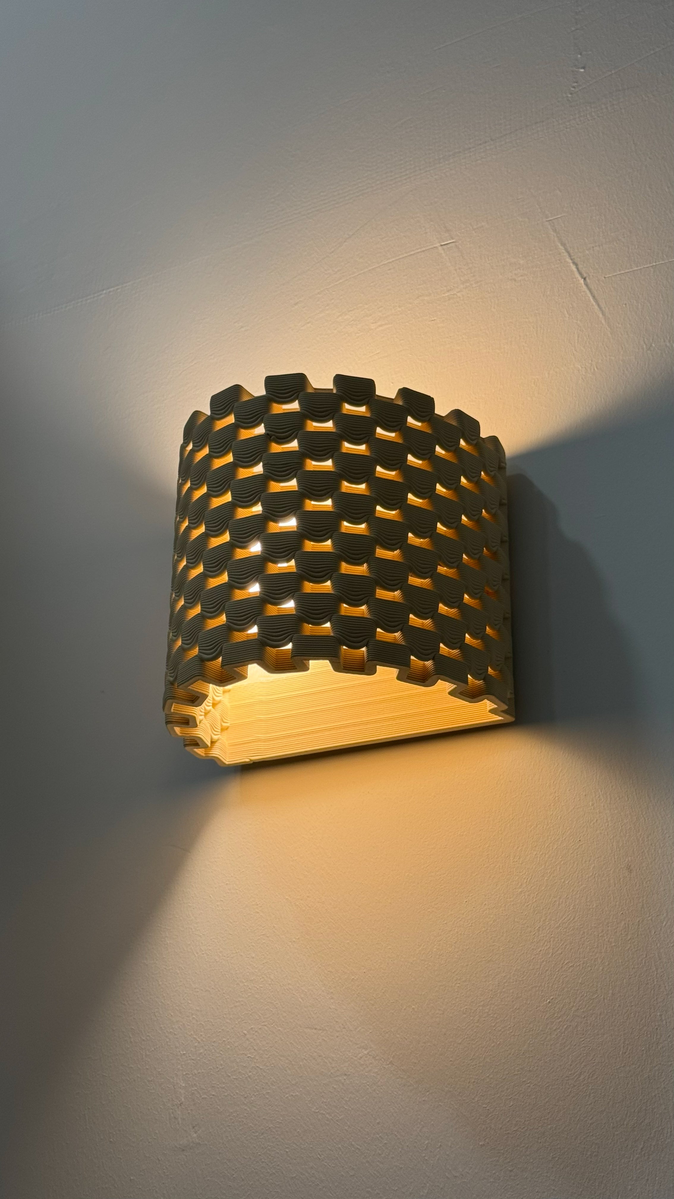 Installed wall sconce in a boutique hotel room in Ayvalık