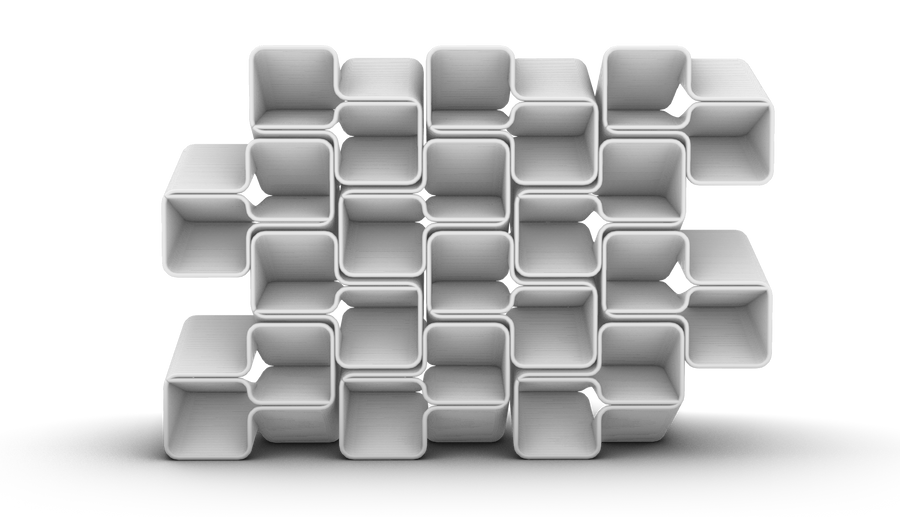 Brick array — front view